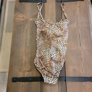 Beach Cabana Leopard Print One Piece Bathing suit